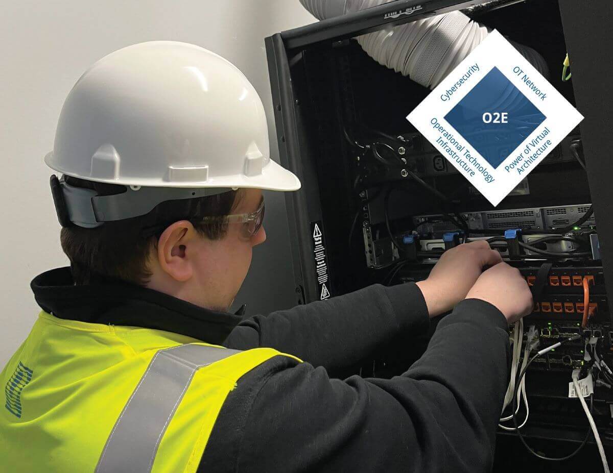 engineer performing o2e system setup