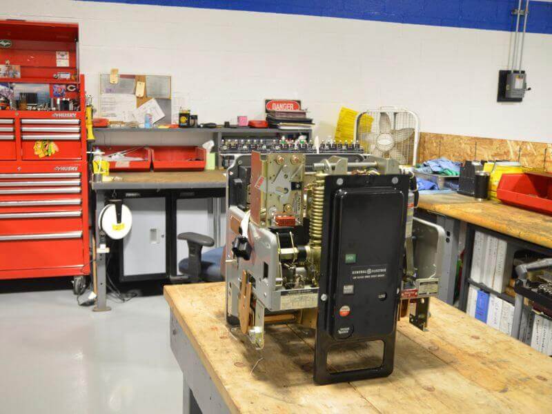 air circuit breakers 2 workbench view showing disassembled air circuit breaker