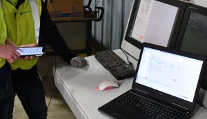 technicians programming converting machine system