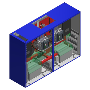 3d modeling design of custom built cabinets for control system