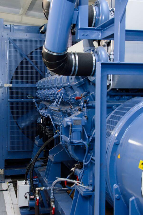 electric motor testing equipment inside industrial facility