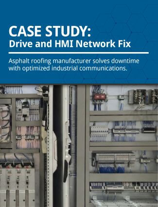 industrial automation for roofing drive and hmi network fix case study graphic