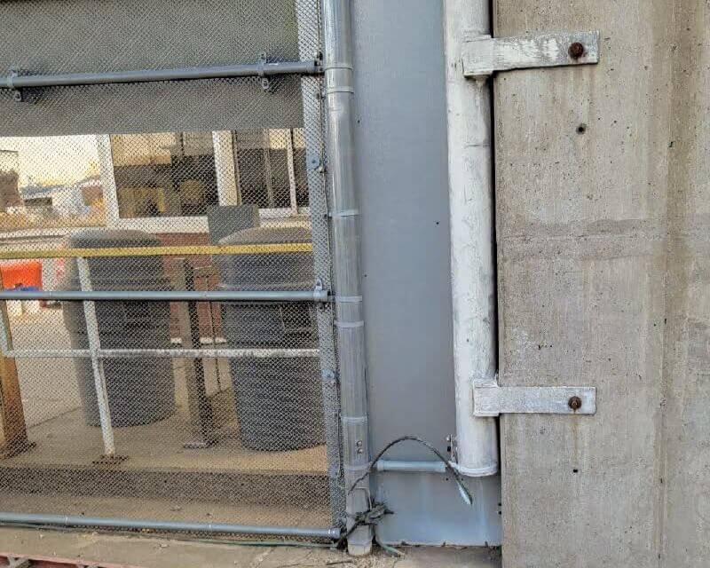 electrical-grounding-service grounding system testing on facility exterior conduit setup