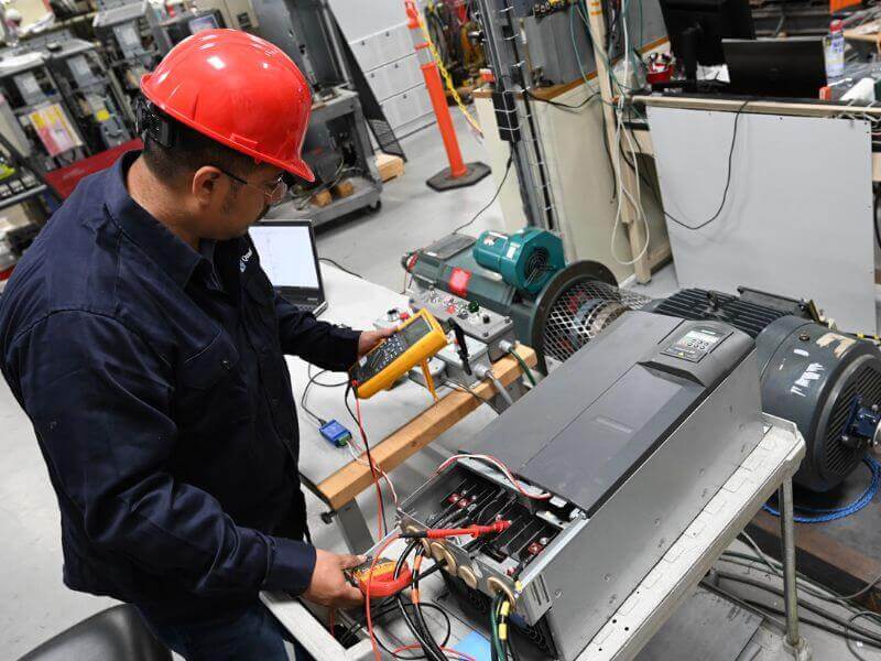 engineer checks variable speed drive vs variable frequency drive