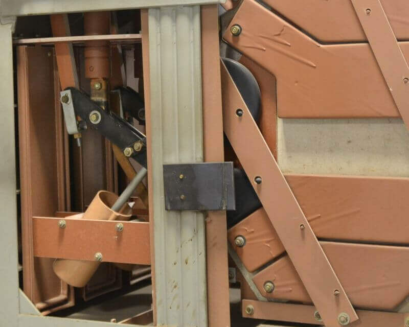 close-up of ge magne blast circuit breaker components