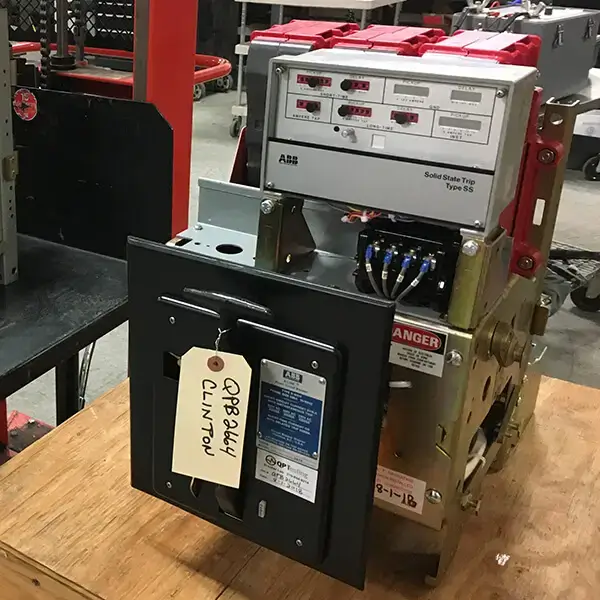 cleaned industrial circuit breaker after refurbishment