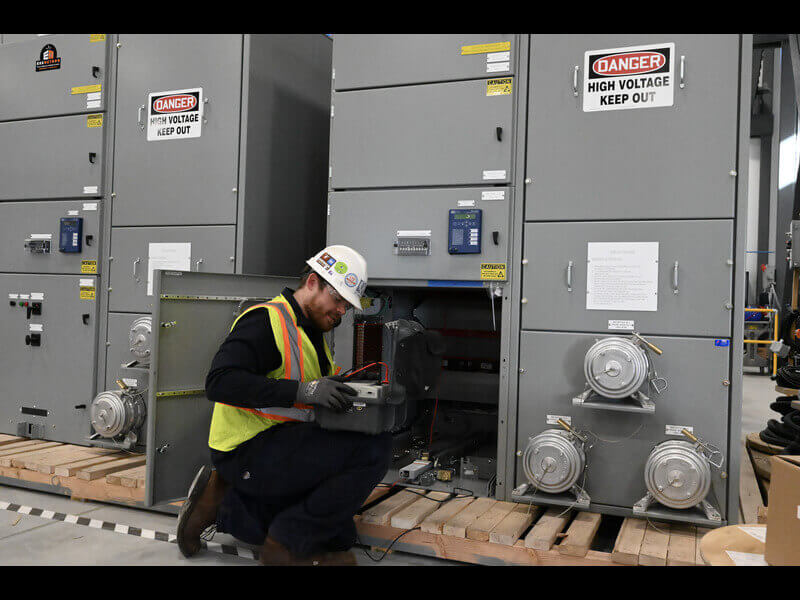 technician testing panel for neta certified companies