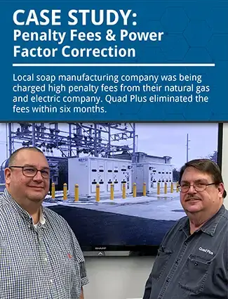 technicians discuss power factor correction project setup