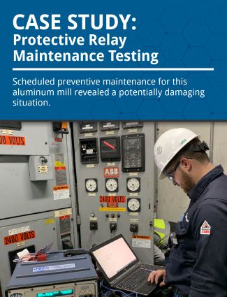 electrical testing company protective relay maintenance testing case study graphic