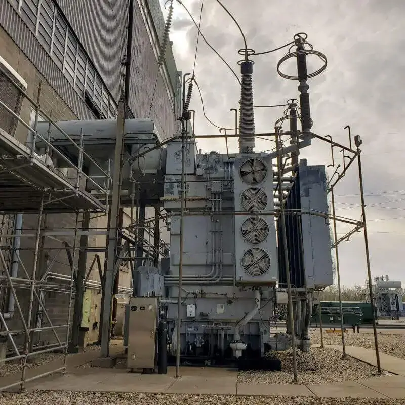 high-voltage substation equipment during transformer testing